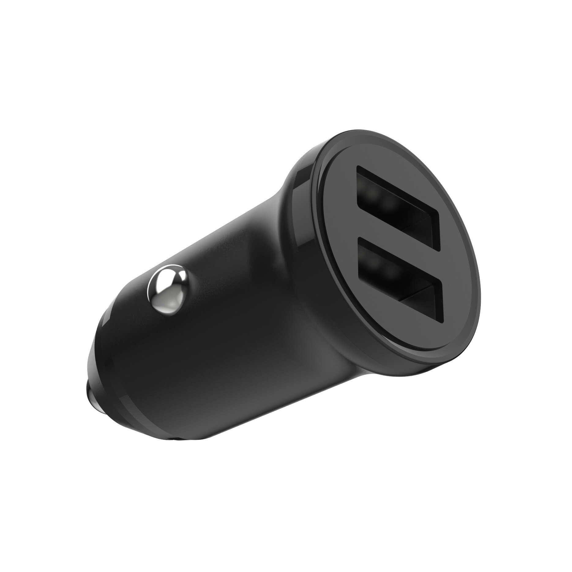 FIXED Mini Billaddare 2x USB-A 15W/Lightning kabel 1m