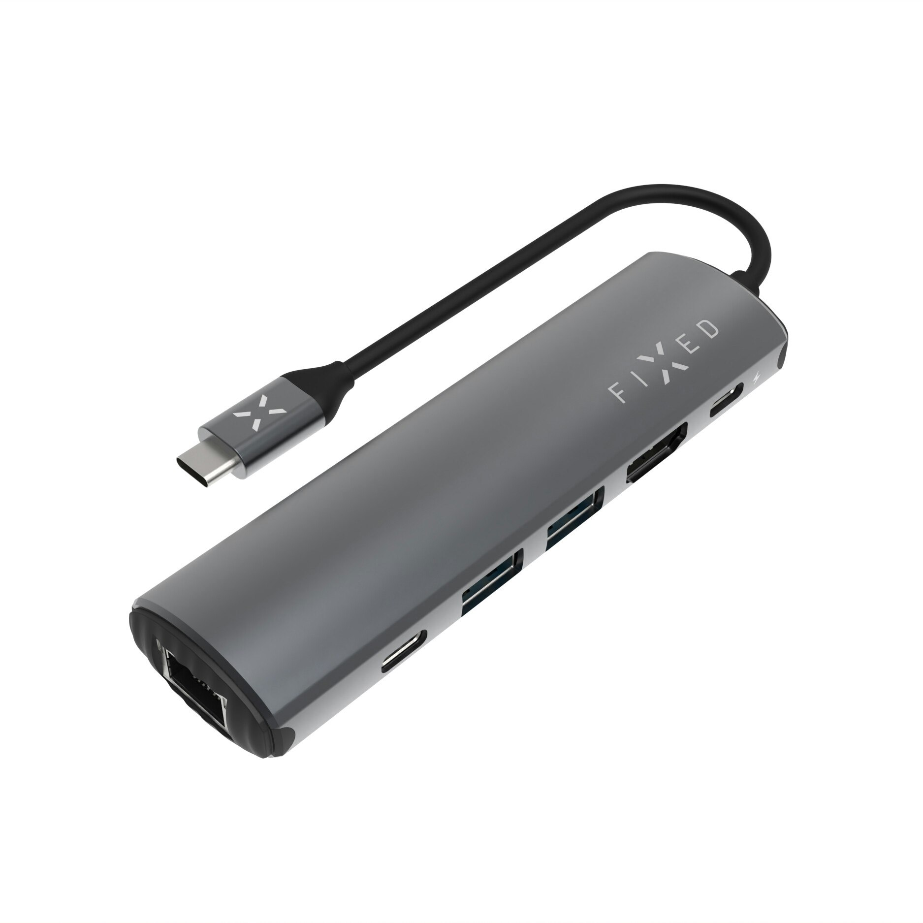 FIXED HubPro 6 i 1 Multiport USB-C Hub 4K/6OHz Rymdgrå