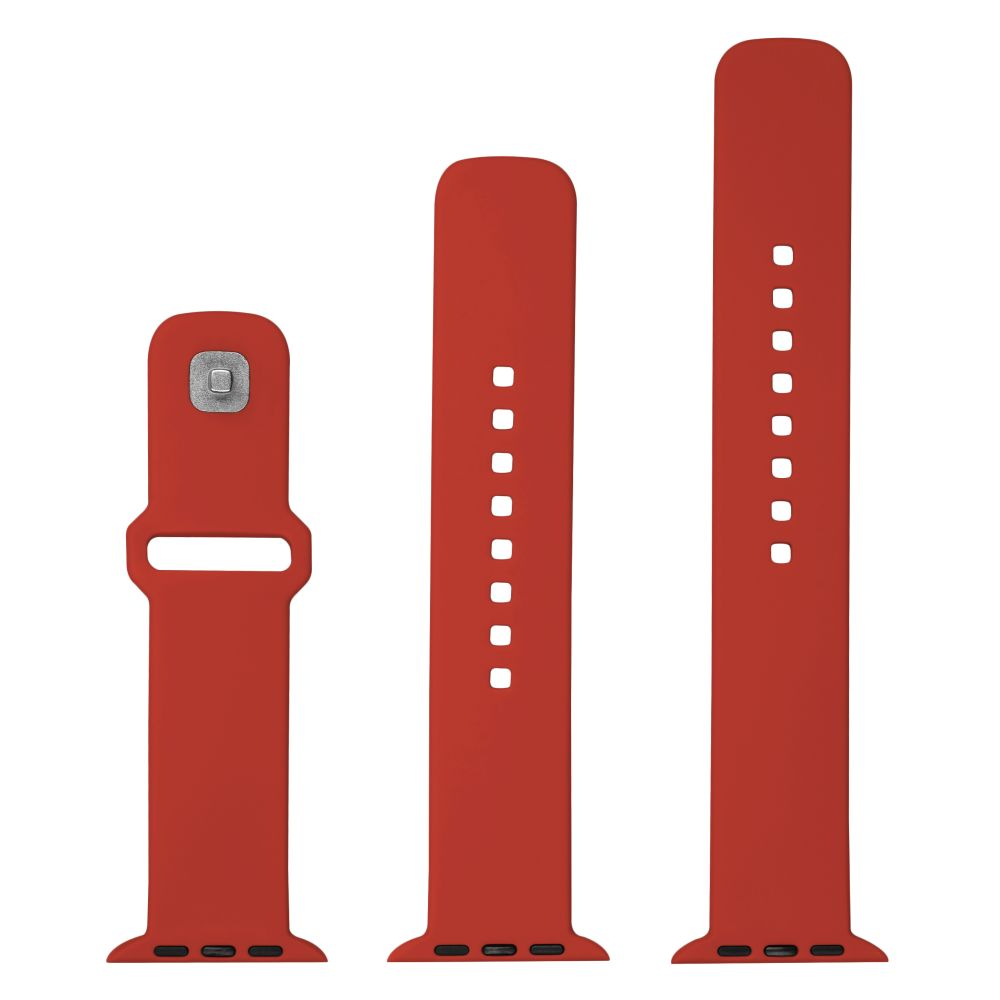 FIXED Silikonrem SET för Apple Watch 38/40/41mm Röd