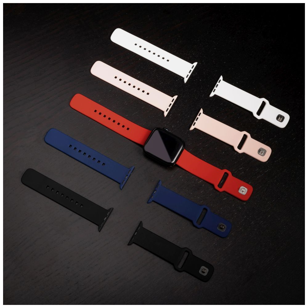 FIXED Silikonrem SET för Apple Watch 38/40/41mm Röd