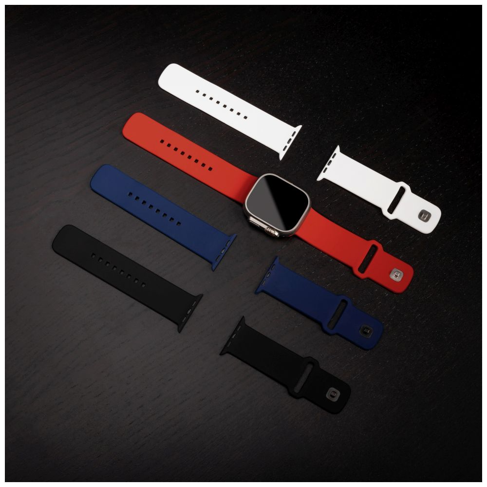 FIXED Silikonrem SET för Apple Watch Ultra-2/49mm Blå