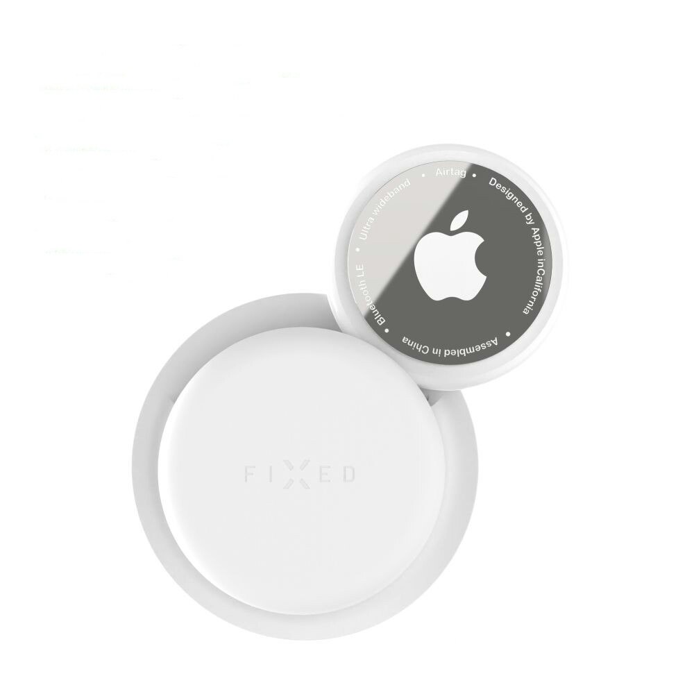 FIXED Silikondekal fodral för Apple AirTag Vit