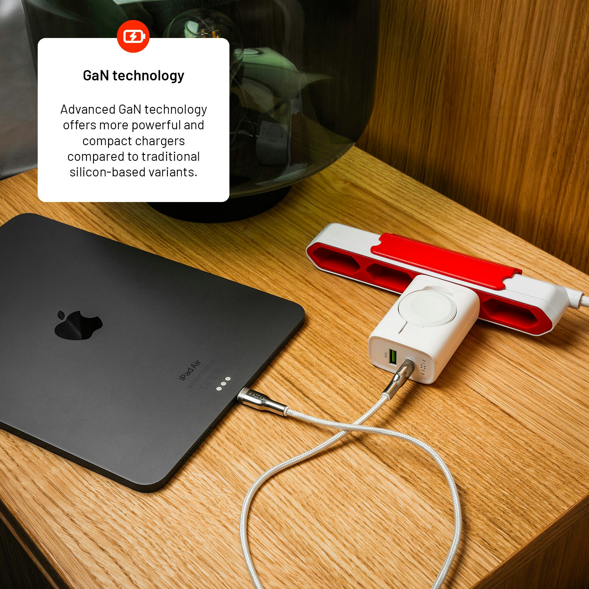 FIXED MagFlip USB-C-laddare 33W Apple Watch/USB-C/-A