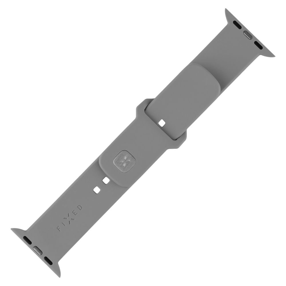 FIXED Sportig silikonrem SET för Apple Watch 42/44/45/46mm Ljusgrå