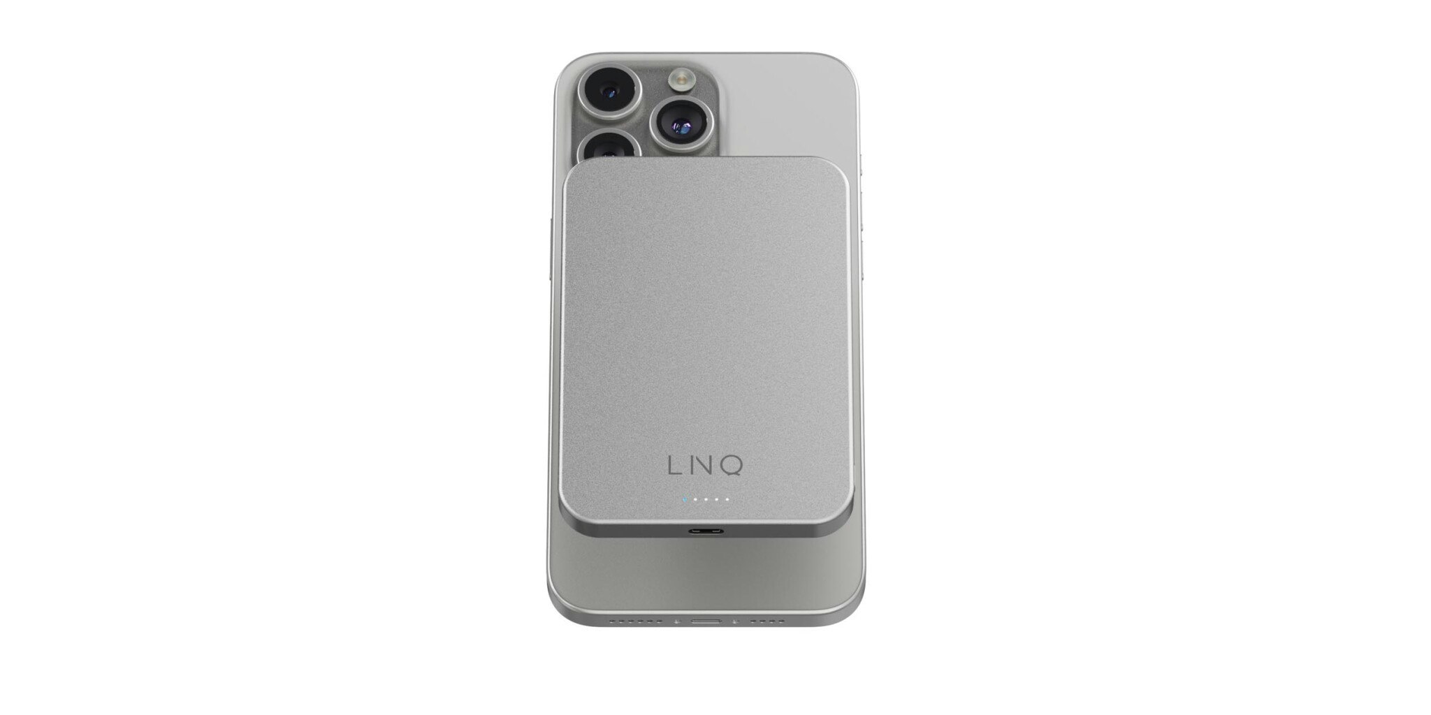 Linq Magnetisk Trådlös Power Bank 15W/5.000mAh Silver