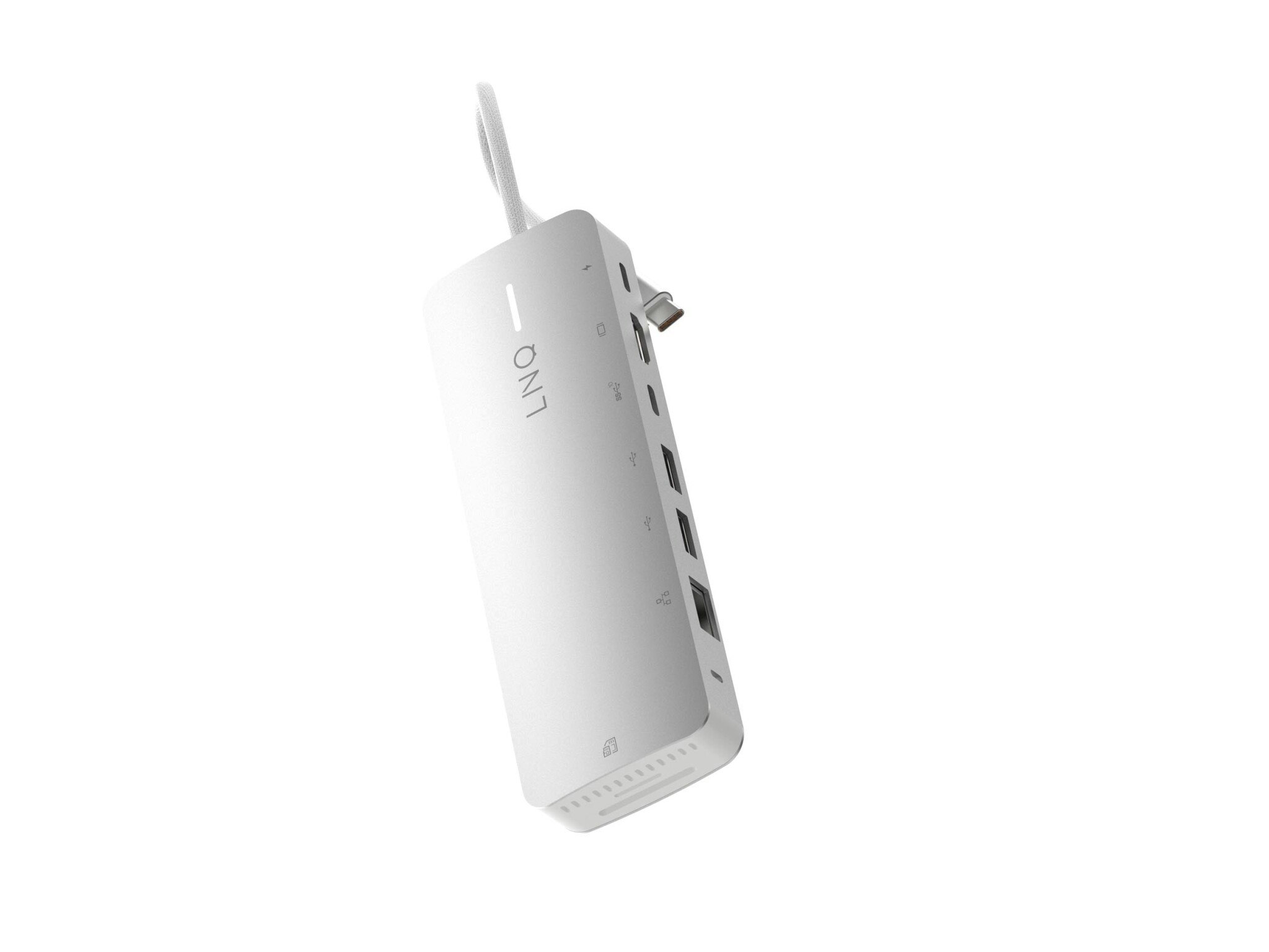 Linq 9in1 PRO SSD 140W USB-C Multiport Hub Aluminiumgrå