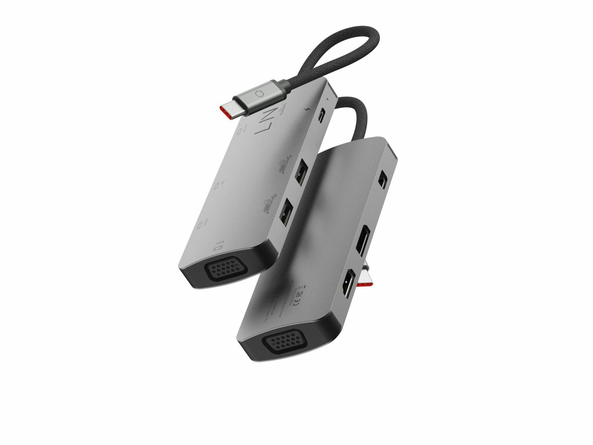 Linq 7 in 1 PRO MST USB-C Multiport Hub Alum.grå