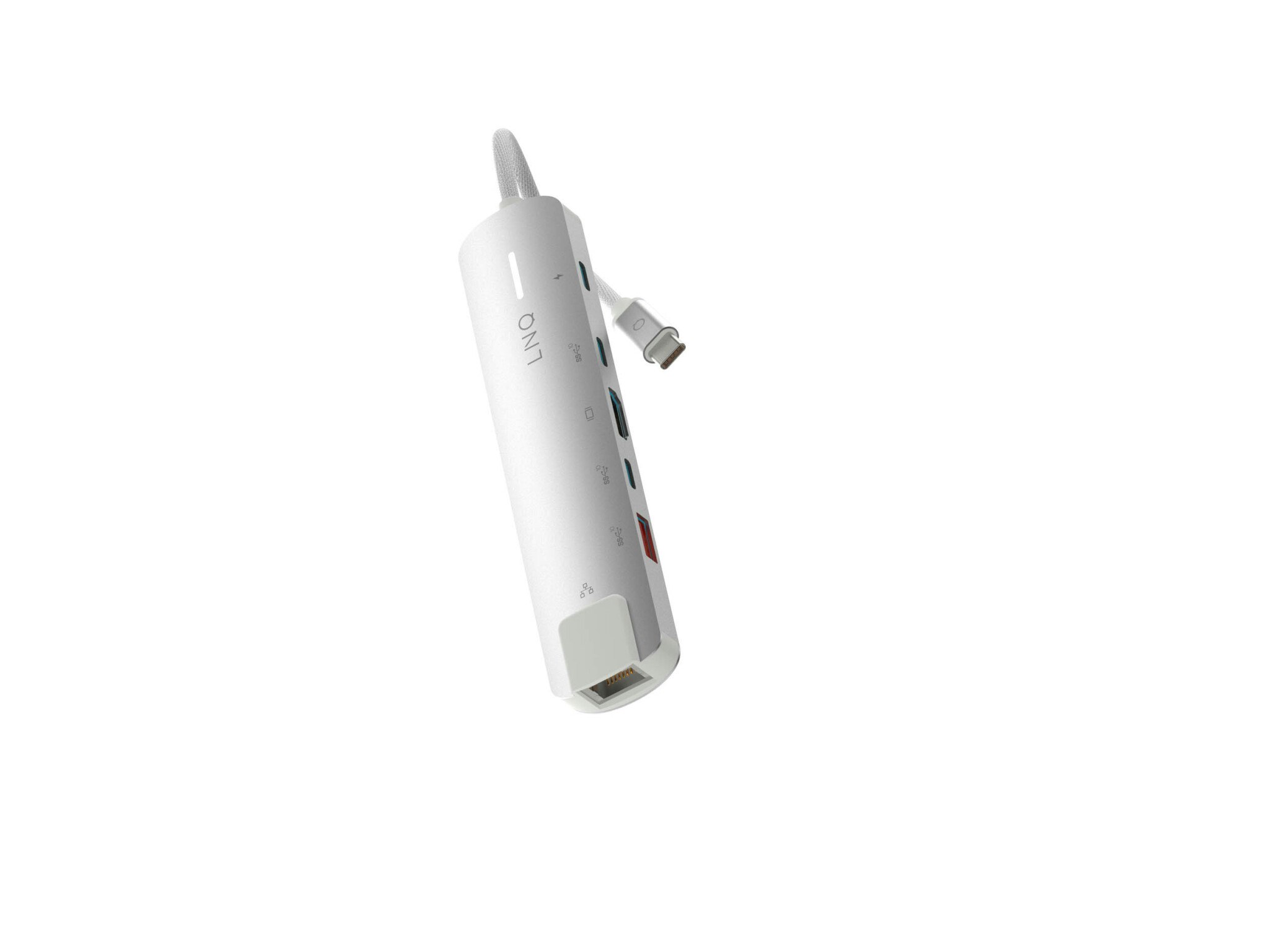 Linq 6in1 PRO 140W USB-C Multiport Hub Aluminiumgrå