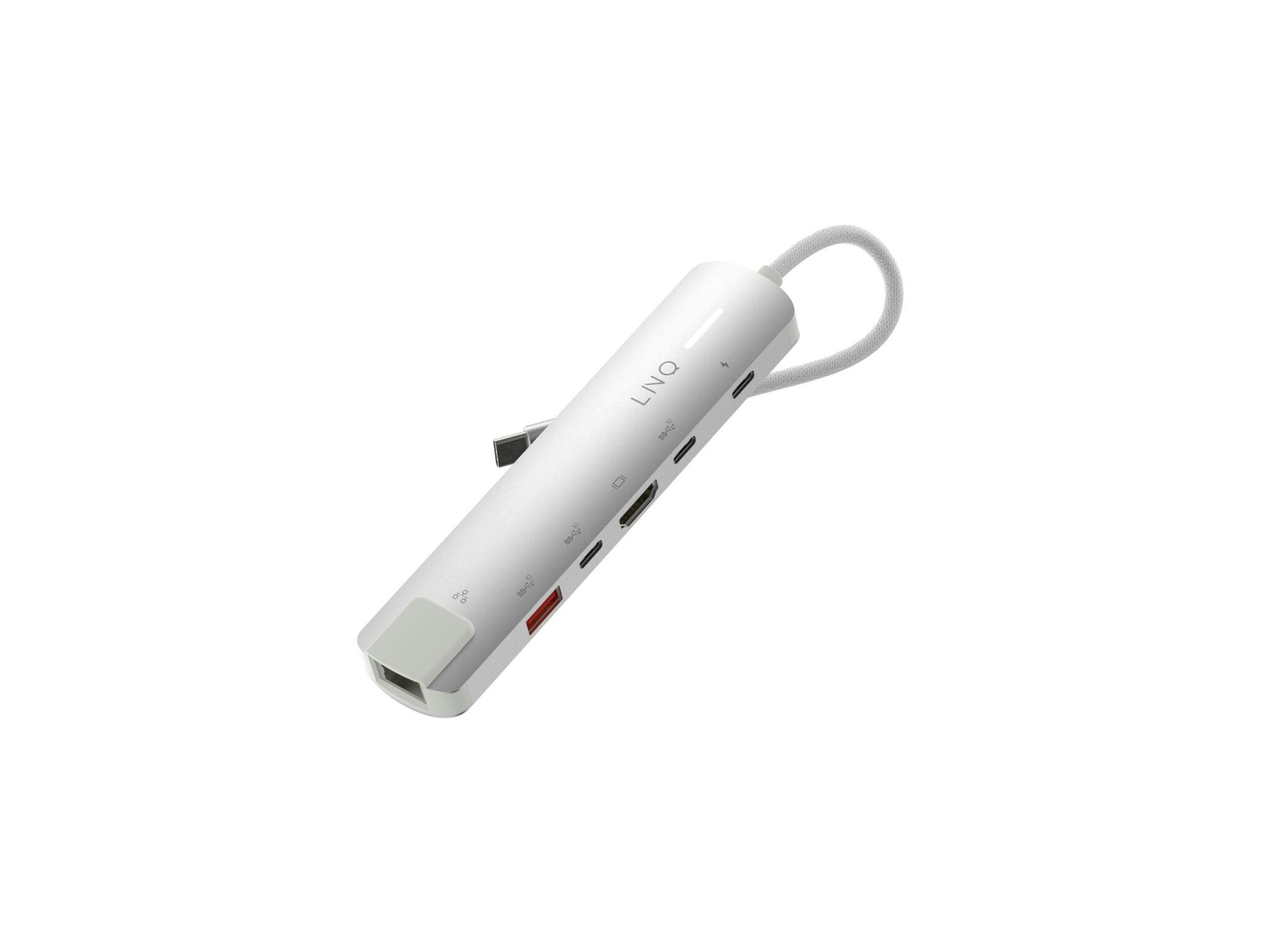 Linq 6in1 PRO 140W USB-C Multiport Hub Aluminiumgrå