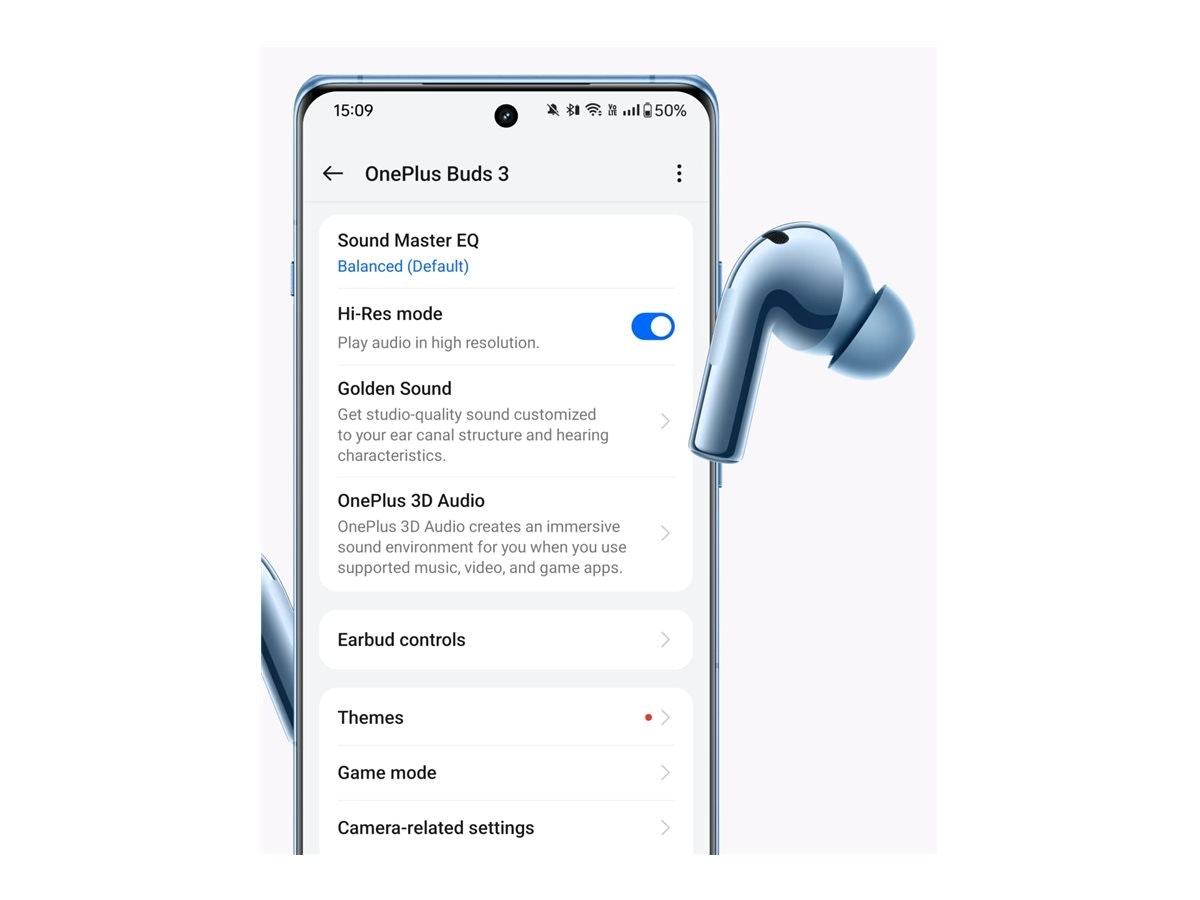OnePlus Buds 3 trådlösa hörlurar Blå
