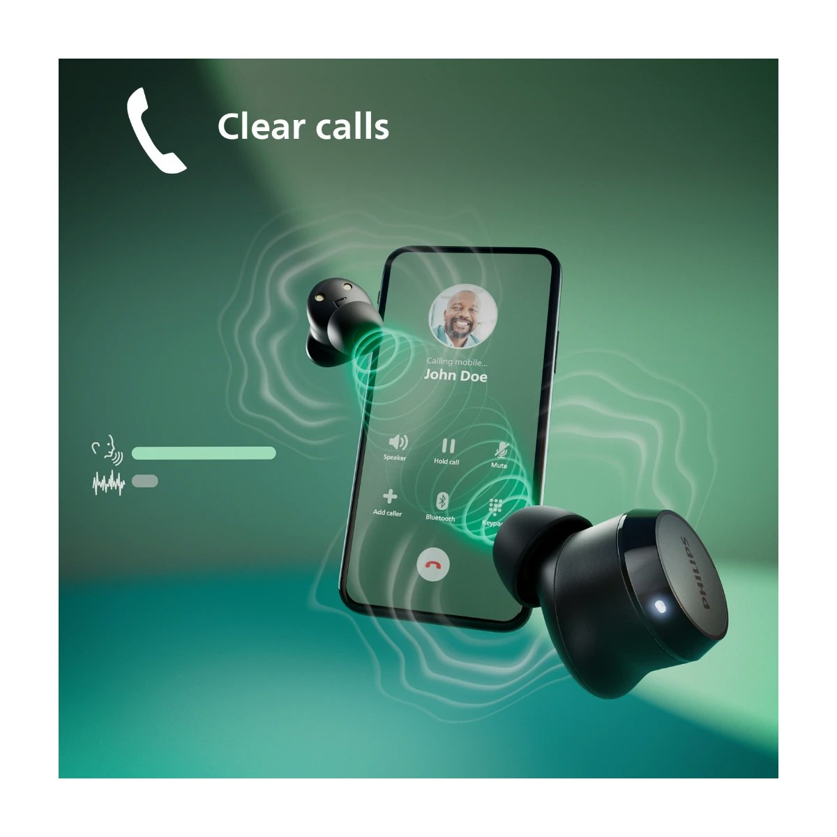 Philips TAT1209WT True Wireless Vit