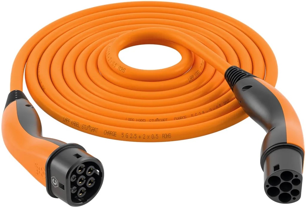 Lapp Convenience Laddkabel Typ 2 för elbil 22kW 5m Orange
