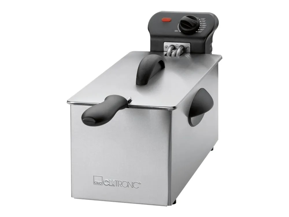 Clatronic FR 3586 Fritös 3 liter rostfritt stål/svart