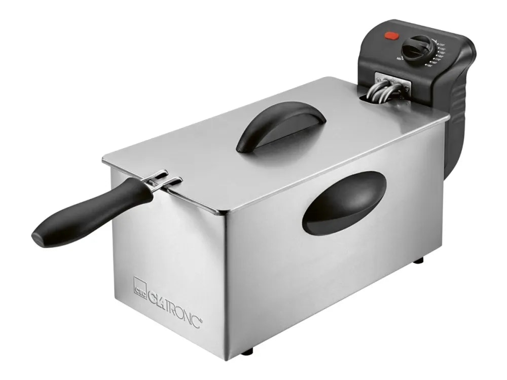 Clatronic FR 3586 Fritös 3 liter rostfritt stål/svart