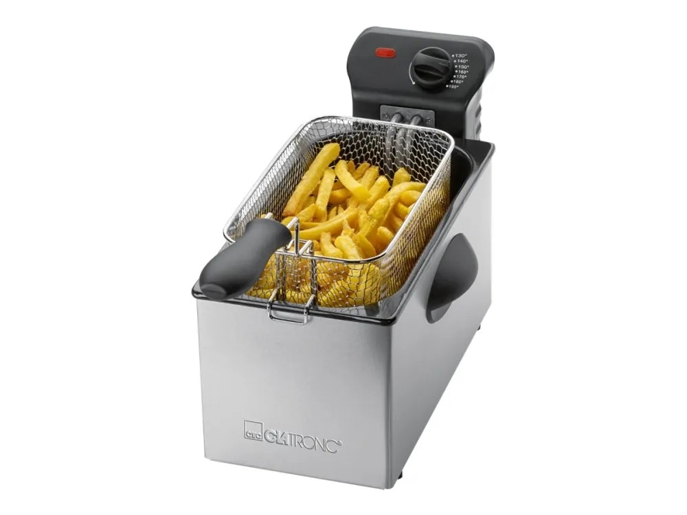 Clatronic FR 3586 Fritös 3 liter rostfritt stål/svart