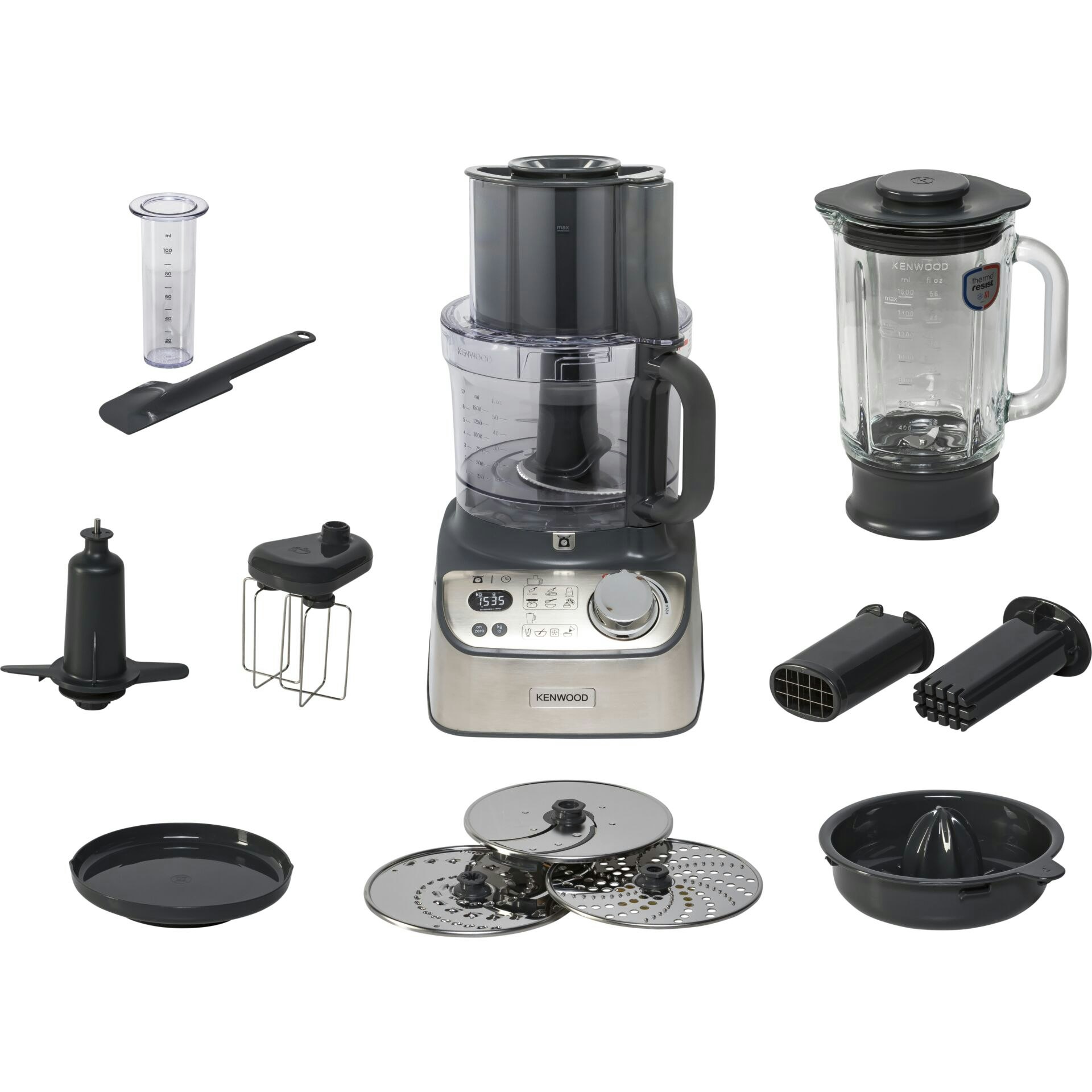Kenwood FDM72.990SS, 3 l, Rostfritt stål, 1,5 l, 1,5 l, Plast, Glas