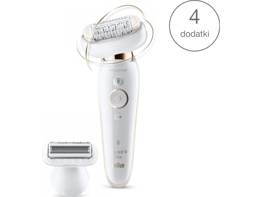 Braun Silk-épil 9 9002 Flex Epilator Trådlös Vit/guld