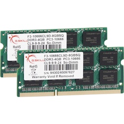 G.Skill DDR3 SO-DIMM 8GB 1333-999 SQ Dual