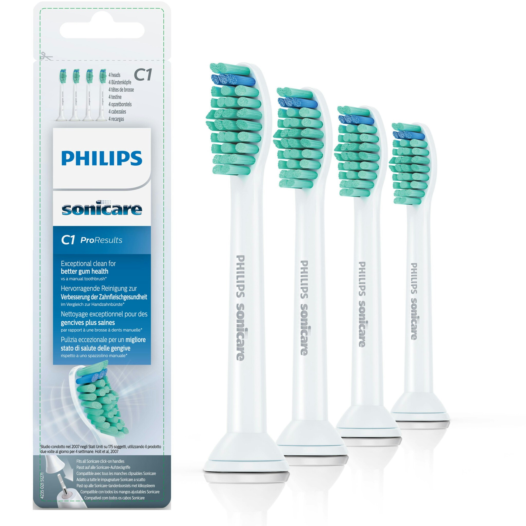 Philips Sonicare ProResults ProResults HX6014/07 4-pack Vit