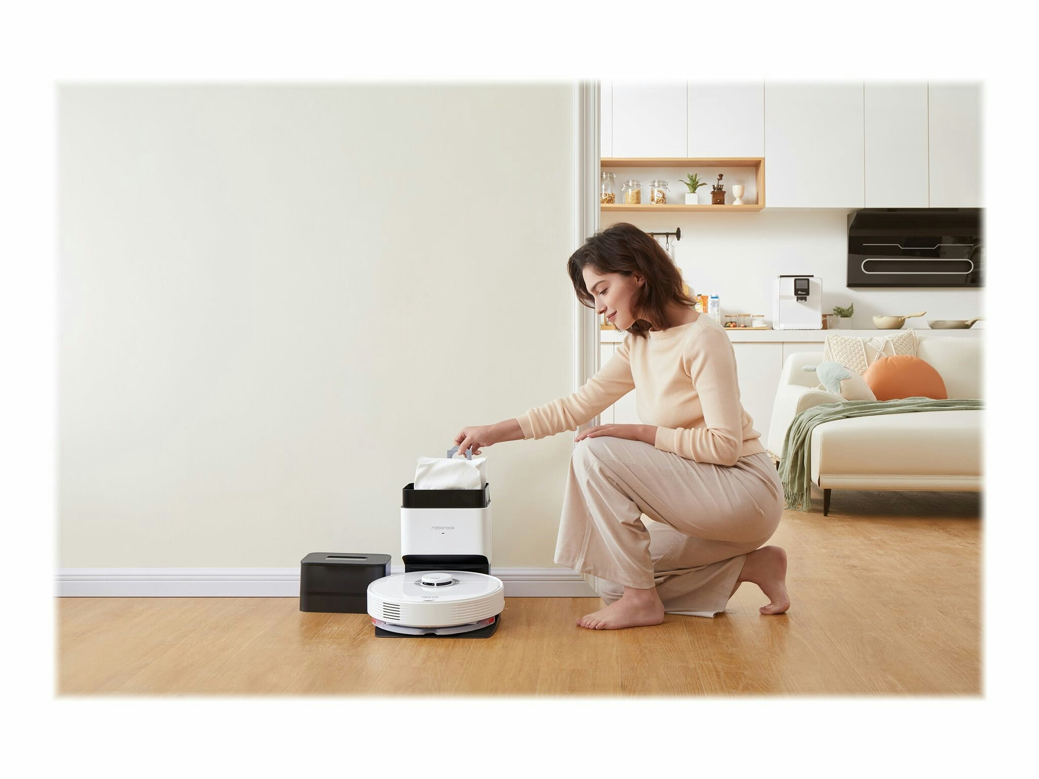 Roborock Q7 Max+ Robotdammsugare 0.47liter Vit