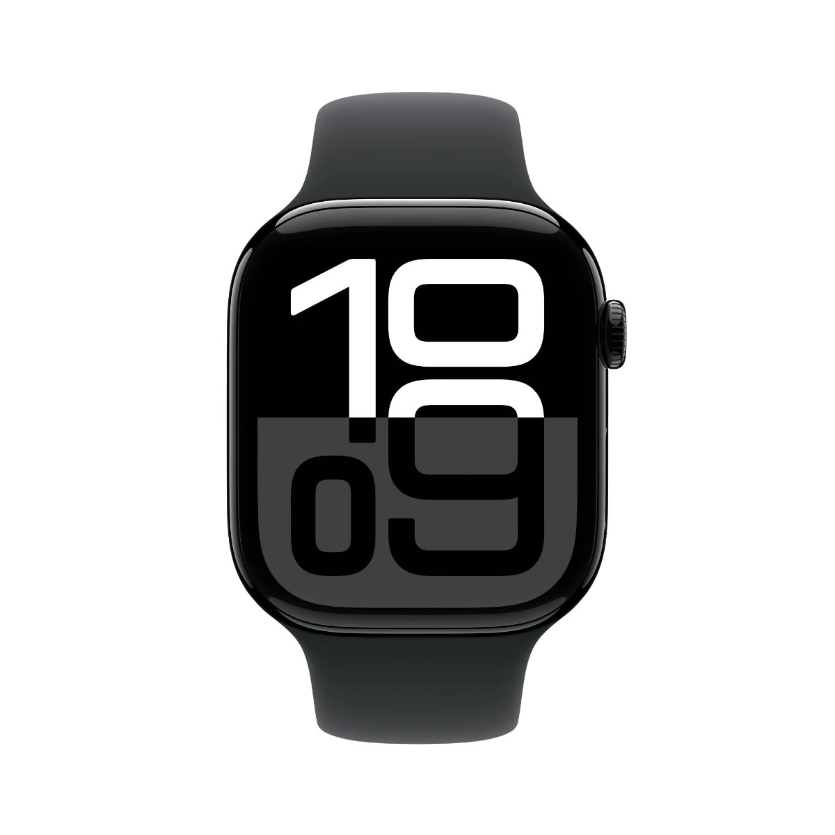 Apple Watch Series 10 GPS + Cell 46 mm Jetblack aluminiumcase Svart sportband - S/M