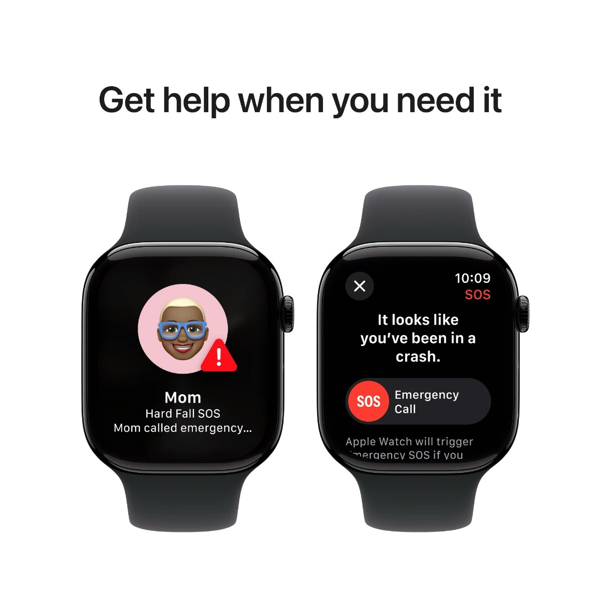 Apple Watch Series 10 GPS + Cell 46 mm Jetblack aluminiumcase Svart sportband - S/M