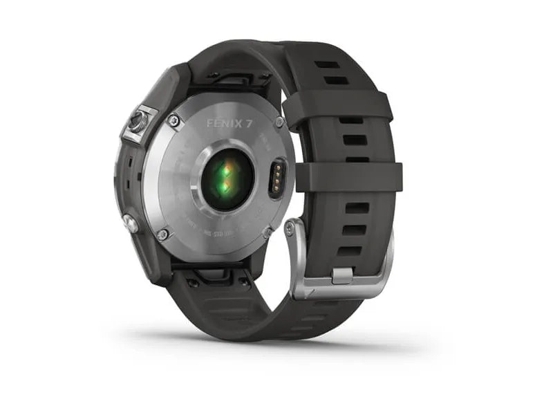 Garmin fenix 7 47 mm Svart Silver Sportklocka med Silikonarmband