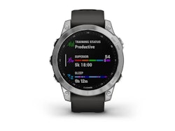 Garmin fenix 7 47 mm Svart Silver Sportklocka med Silikonarmband