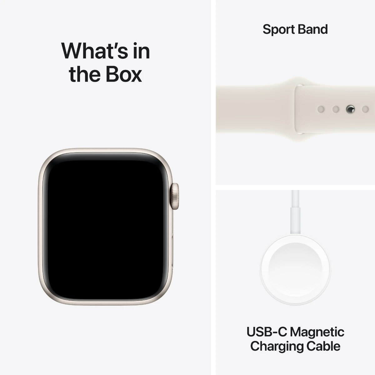 Apple Watch SE GPS 44 mm Starlight alum Starlight sportband S/M