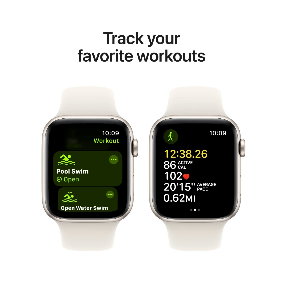 Apple Watch SE GPS 44 mm Starlight alum Starlight sportband S/M