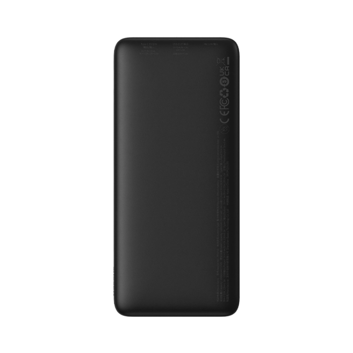 Baseus Powerbank 10000 mAh 20W Med USB-A Till USB-C Kabel Svart