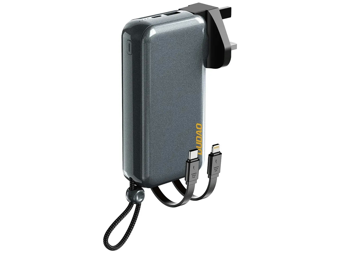Dudao K25 2-i-1 Powerbank 10 000 mAh 20W Snabbladdning Grå