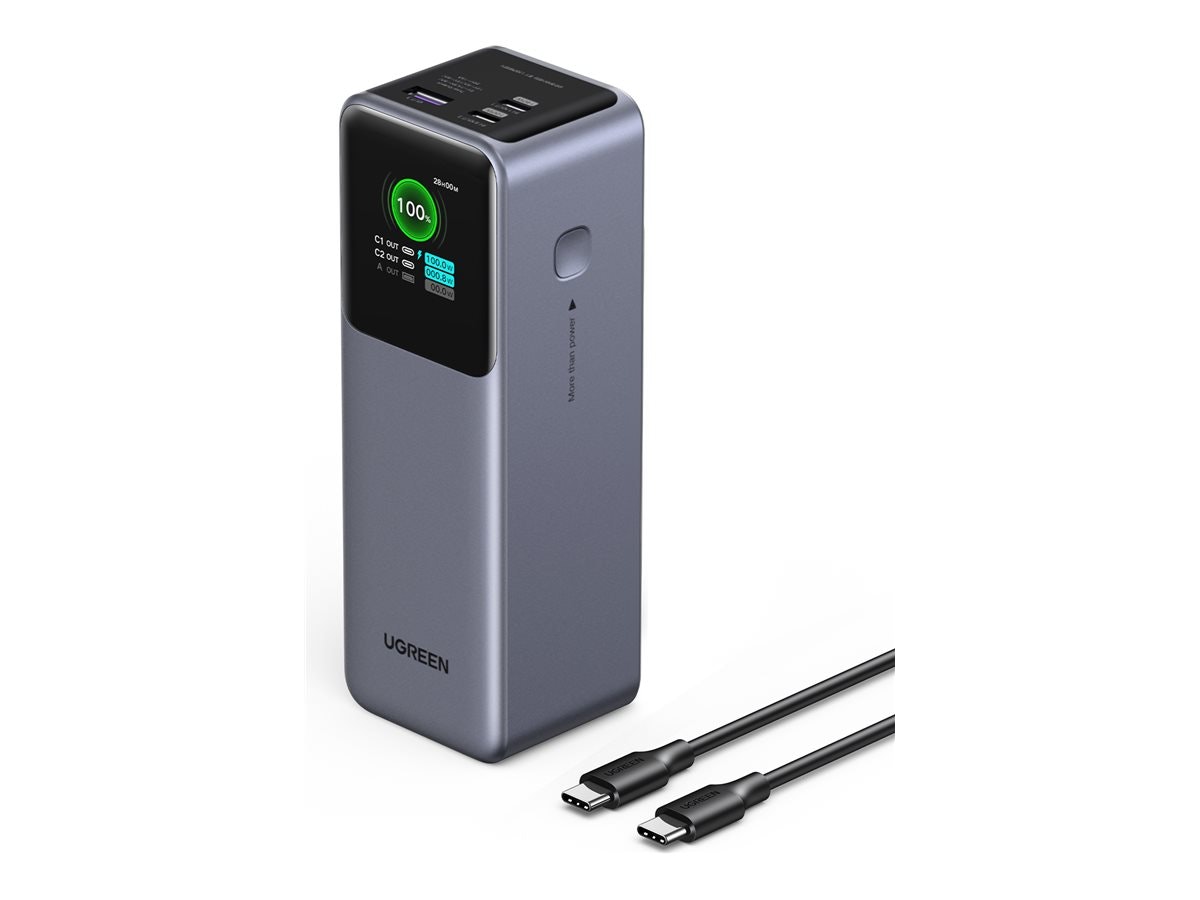 Ugreen Nexode Powerbank 25 000 mAh 200W USB-C x3 Grå