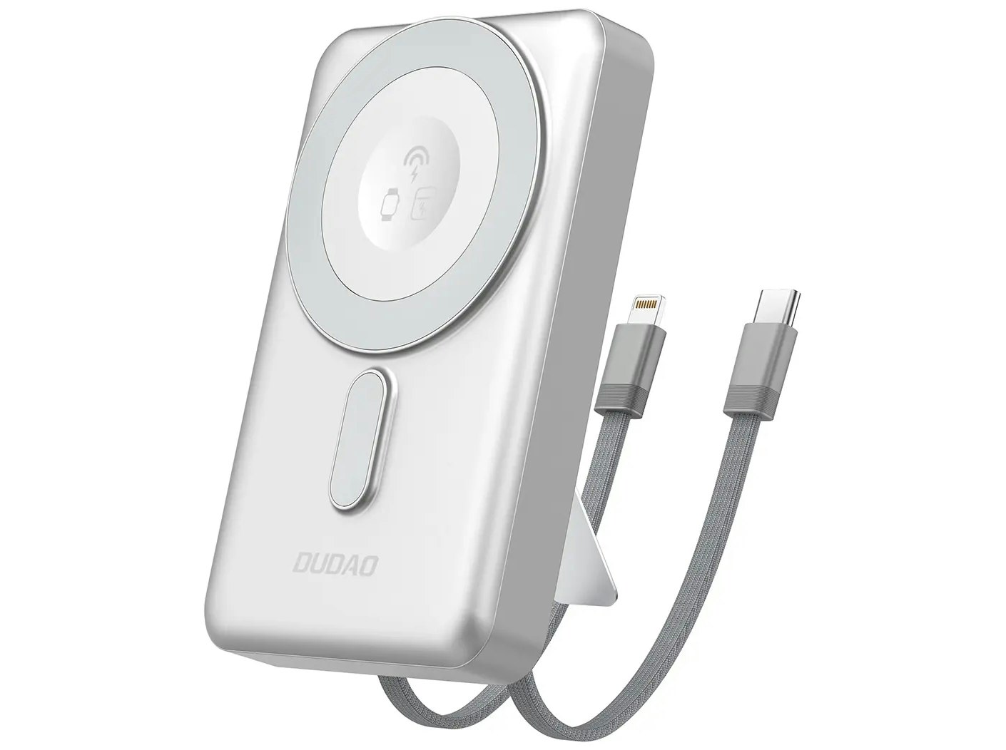 Dudao MagSafe-kompatibel Trådlös Powerbank 10 000 mAh 20W Silver