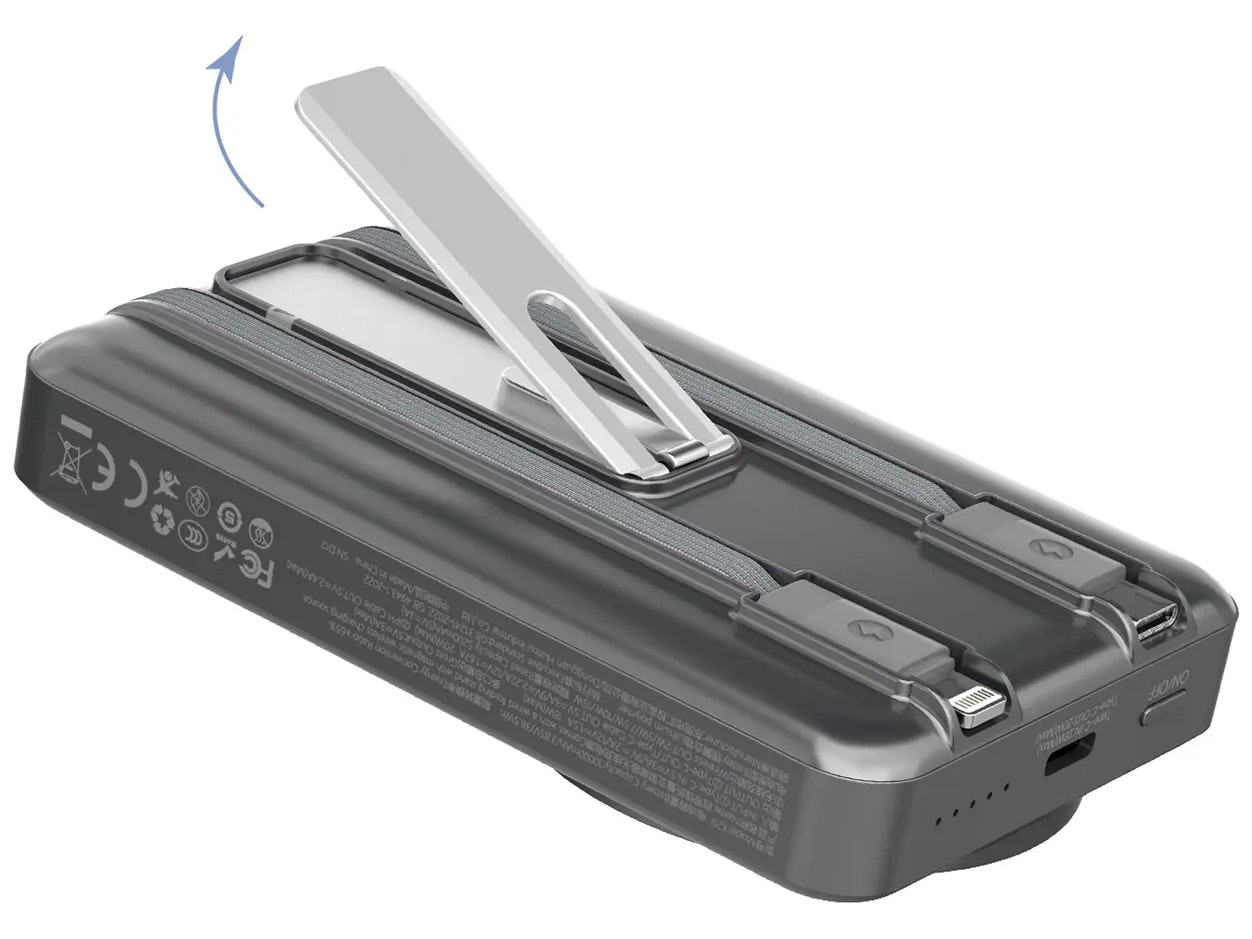 Dudao MagSafe-kompatibel Trådlös Powerbank 10 000 mAh 20W Silver
