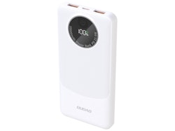 Dudao K12 Powerbank 10 000 mAh 22.5W Snabbladdning USB-A & USB-C Vit