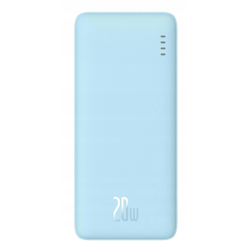 Baseus Airpow Powerbank 10000 mAh 20W Snabbladdning microUSB, USB-A, USB-C Blå