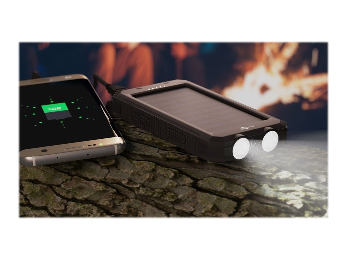 Goobay Outdoor PowerBank 8.0 Solcellsladdare 8000 mAh USB Svart