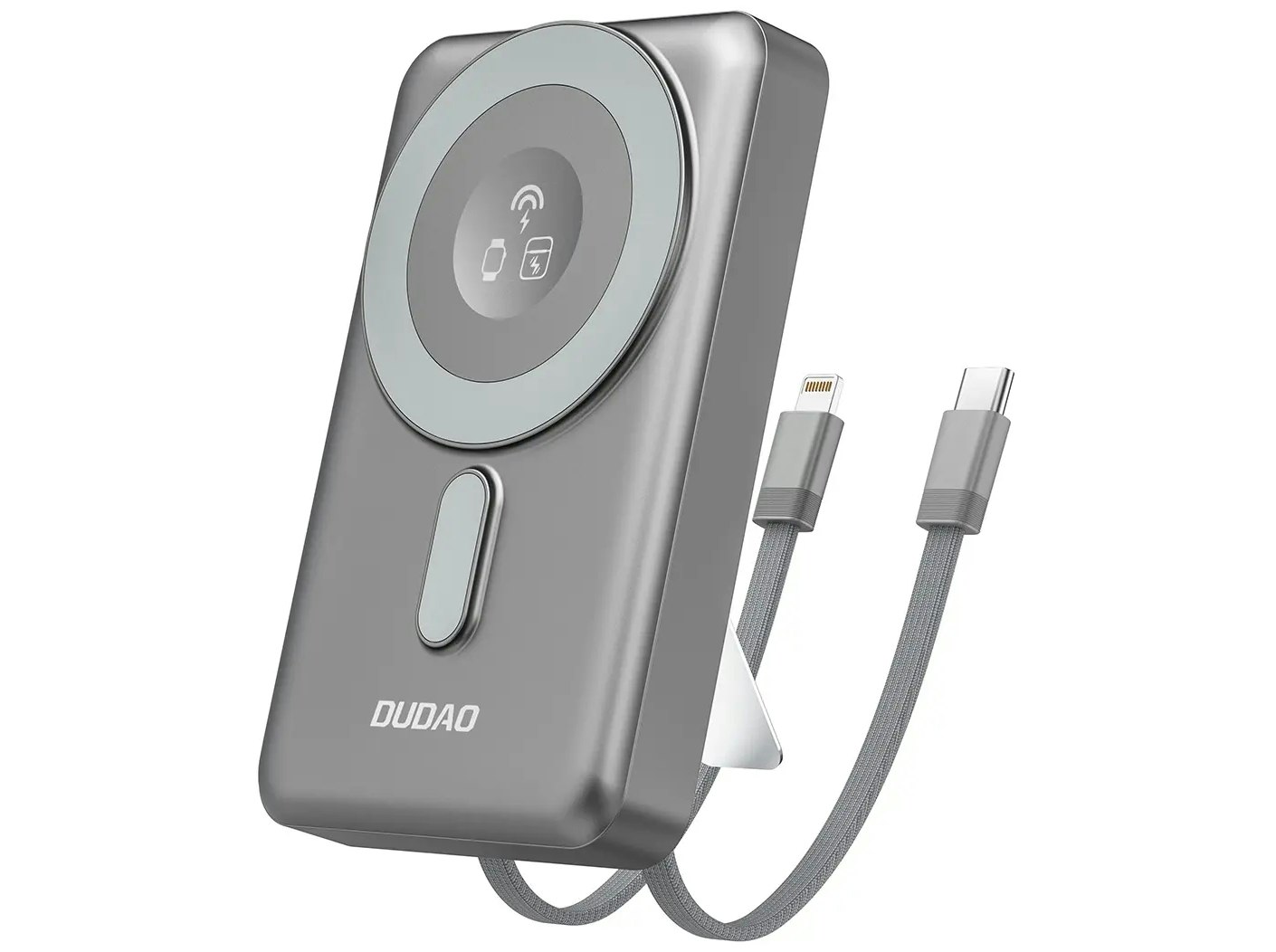 Dudao MagSafe kompatibel Trådlös Powerbank 10 000 mAh 20W Grå