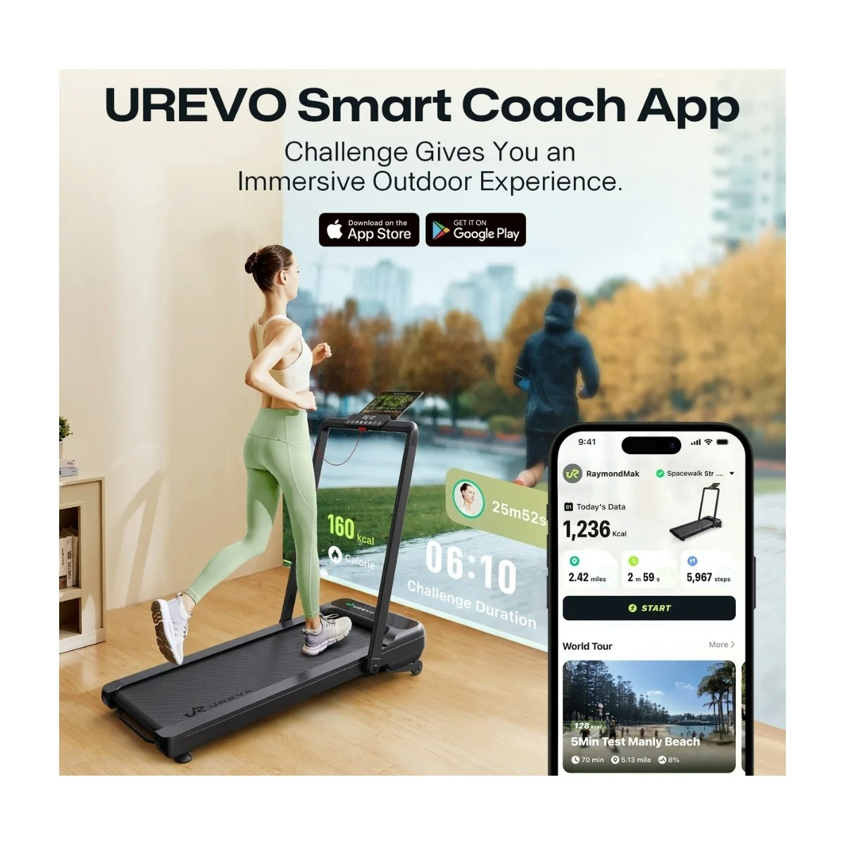 Urevo Strol 2S PRO Gåband/löpband