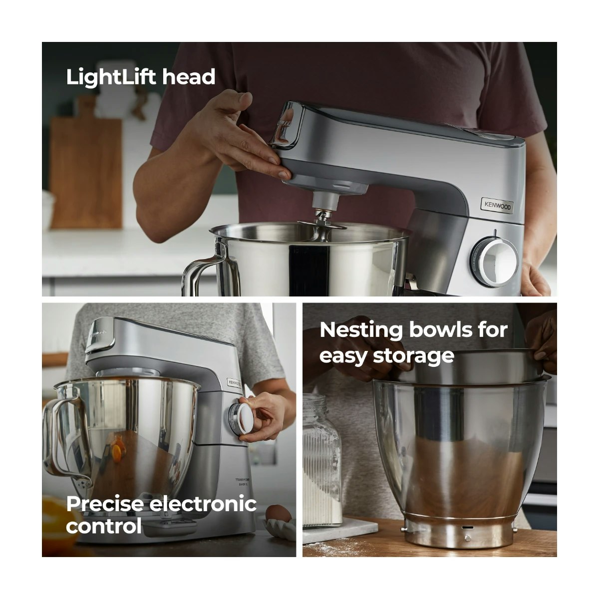 Kenwood Titanium Chef Baker XL Köksmaskin 1200 W 7 L Rostfrit stål