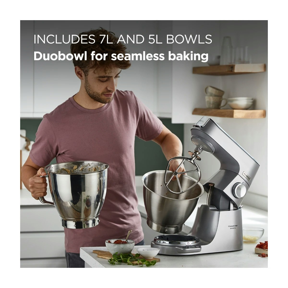 Kenwood Titanium Chef Baker XL Köksmaskin 1200 W 7 L Rostfrit stål