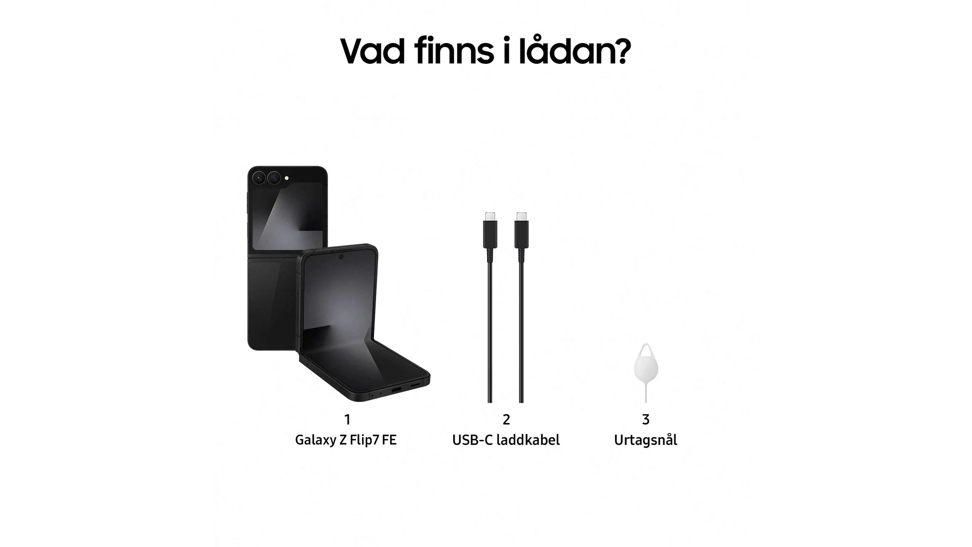 Samsung Galaxy Z Flip7 FE 8GB 256GB Svart