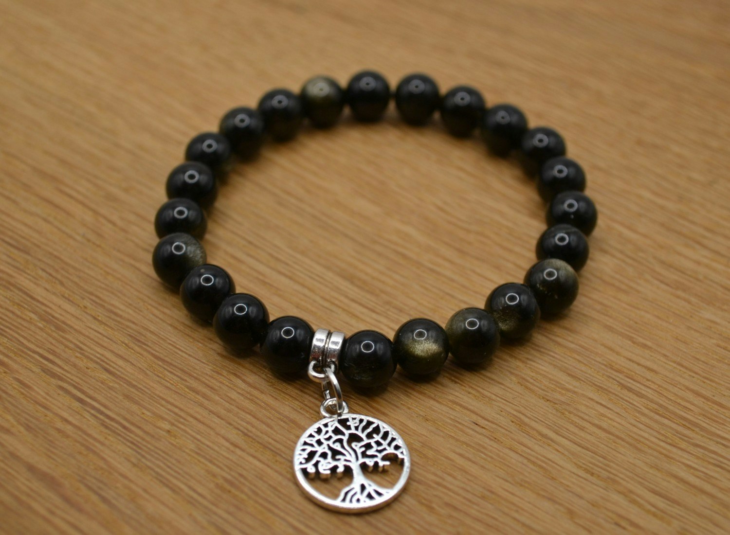 Guld Obsidian, armband