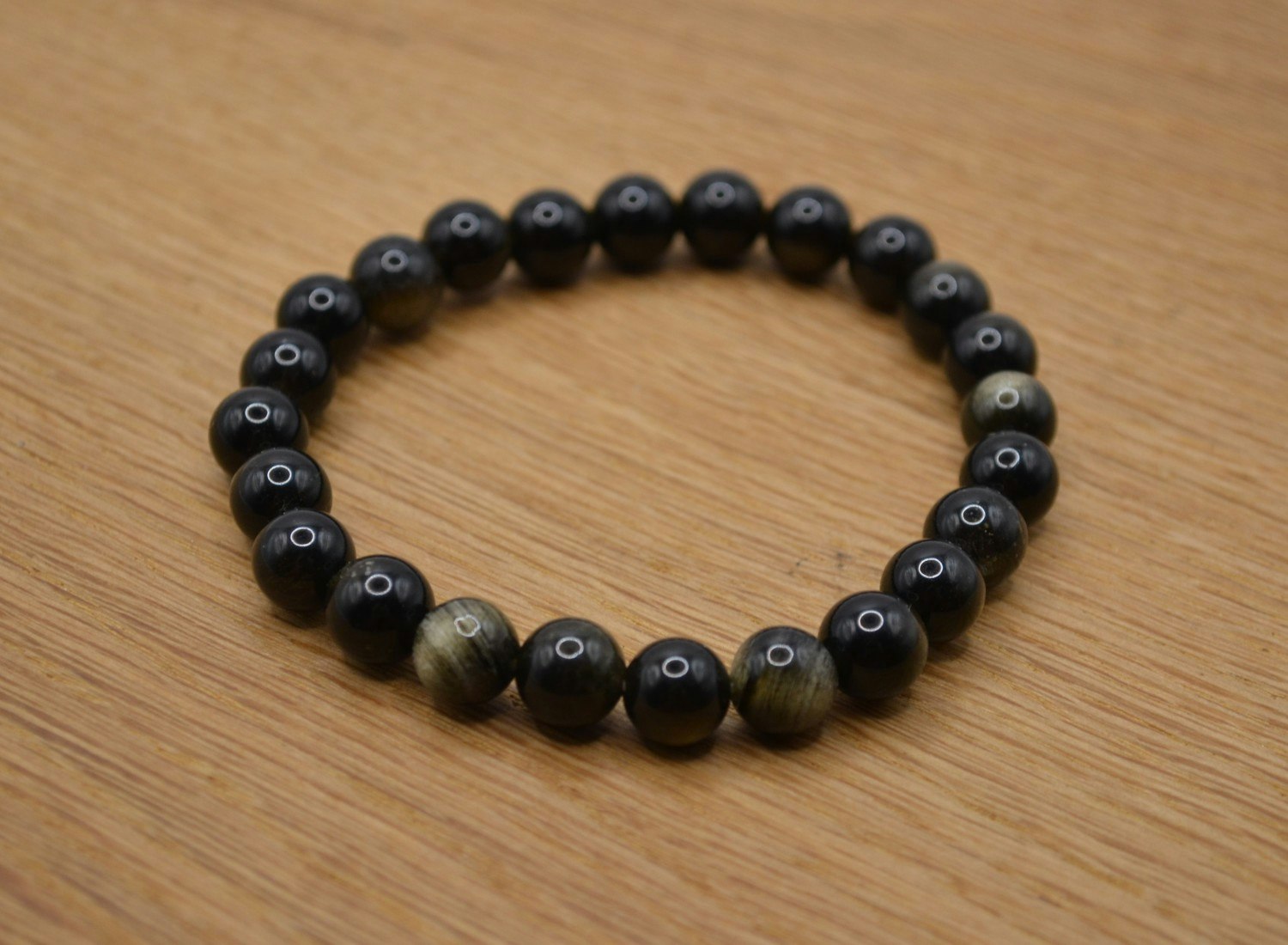 Guld Obsidian, armband