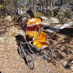 Retrovagndyna och solskärm