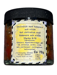 Chilirelish med habanero och vitlök