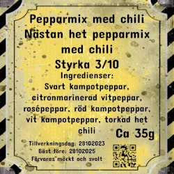 Pepparmix med chili (i kryddkvarn)