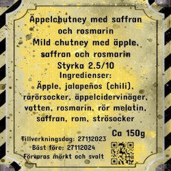 Äppelchutney med saffran och rosmarin 50% rabatt