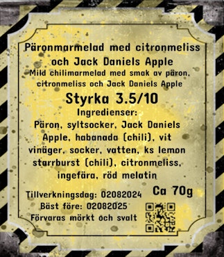 Päronmarmelad med Citronmeliss och Jack Daniels Apple